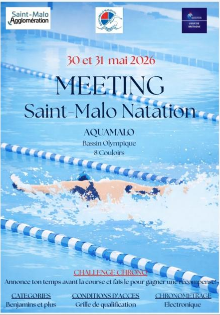 Meeting de Saint-Malo Natation - 50 m / 31-05-2026