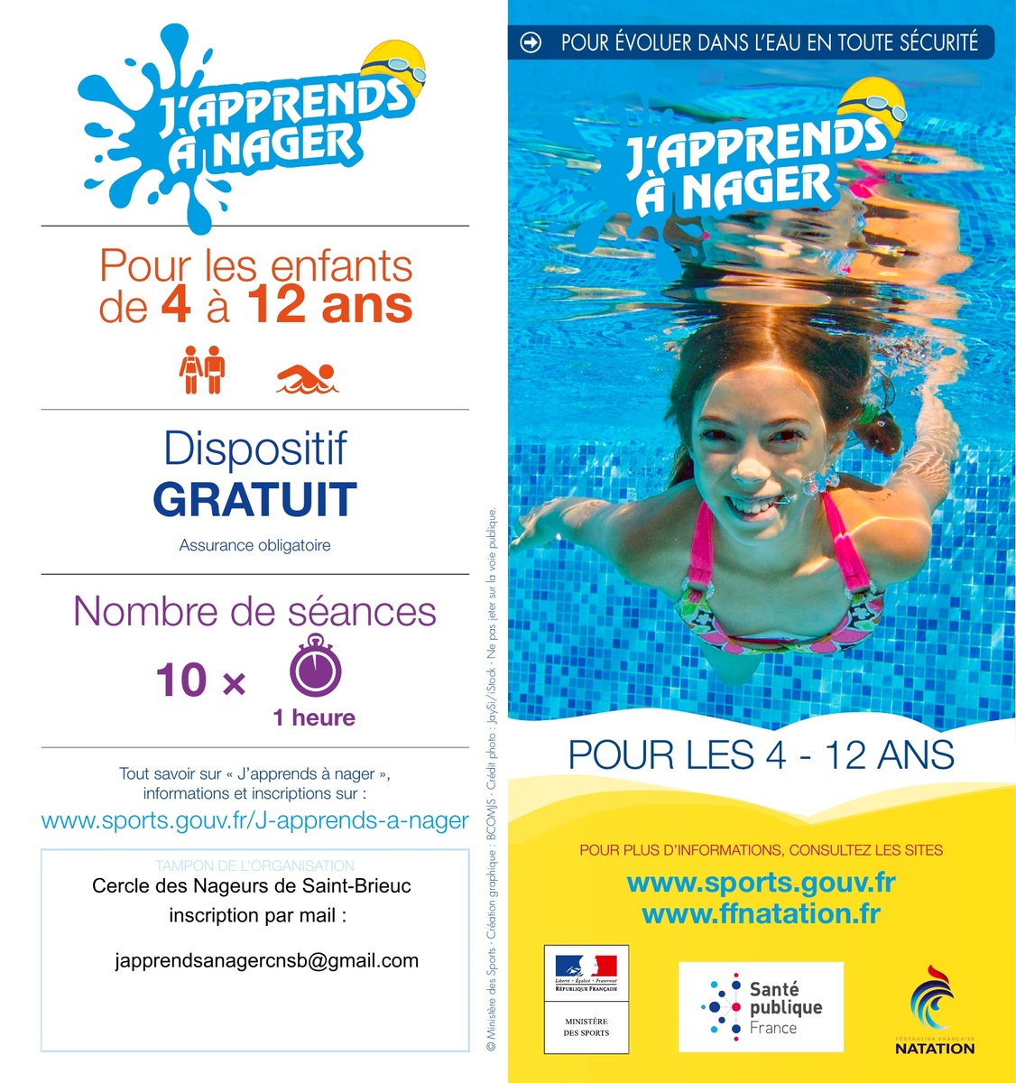 Stage "J'apprends à nager et aisance aquatique " du 06 au 10 juillet / Hélène Boucher